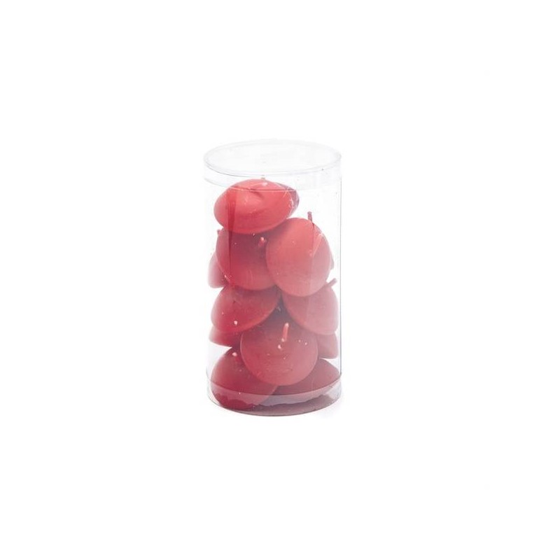 CANDELA GALLEGGIANTE 4,5x2cm ROSSO 15pz