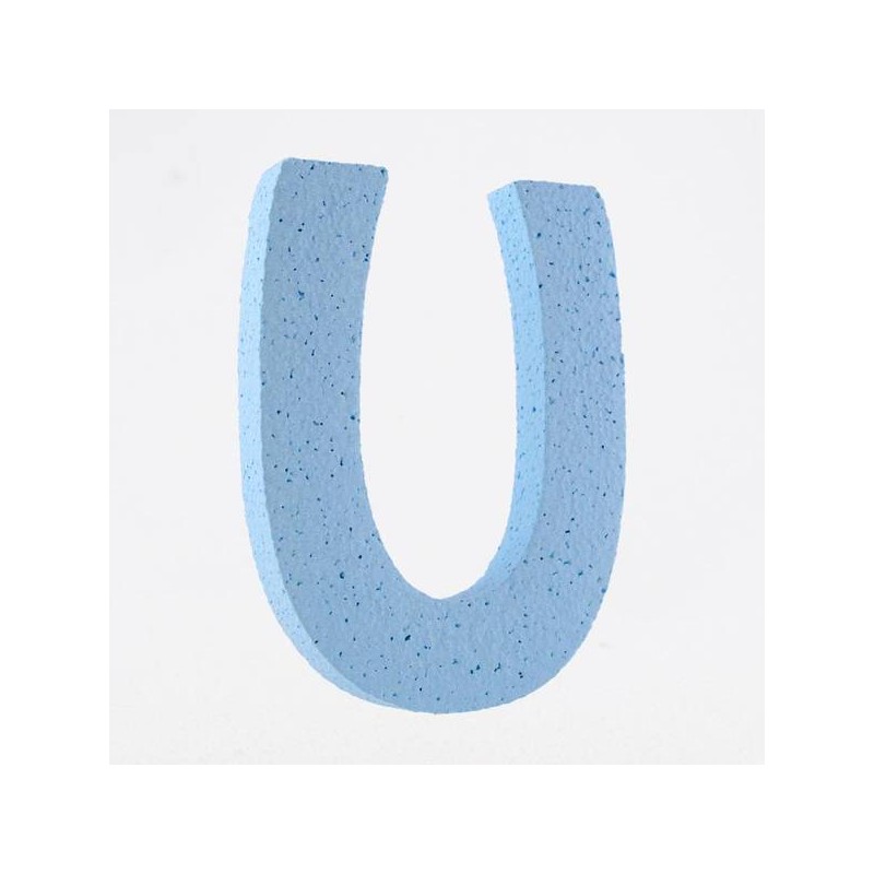 LETTERA POLISTIROLO PASTELLO mm120x90 U CELESTE