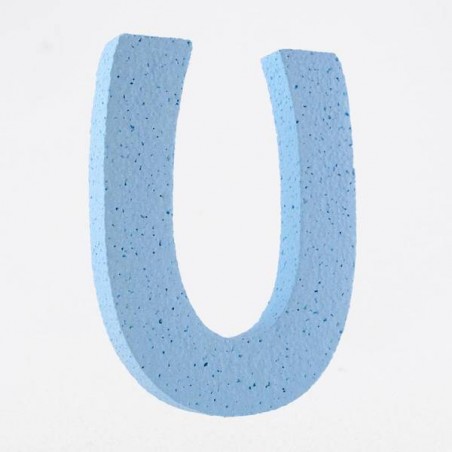 LETTERA POLISTIROLO PASTELLO mm120x90 U CELESTE