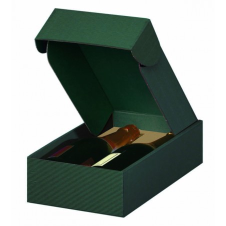 CANTINETTA 2 BOTTIGLIE ONDA VERDE 20x33,5x9