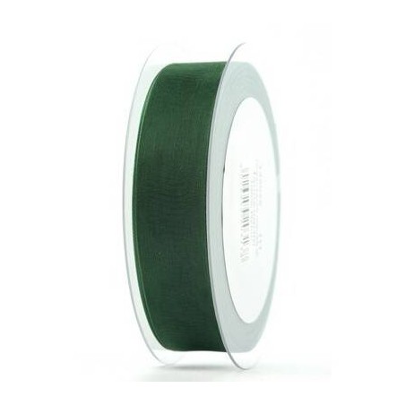 NASTRO ORGANZA mm25x50mt VERDE BOTTIGLIA