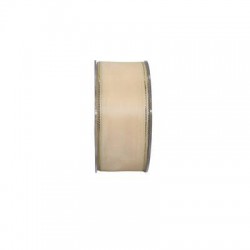 NASTRO ORGANZA BORDO LUREX ANIMATO mm40x25mt 102-CREMA