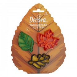 TAGLIAPASTA FOGLIE AUTUNNALI IN PLASTICA 3pz