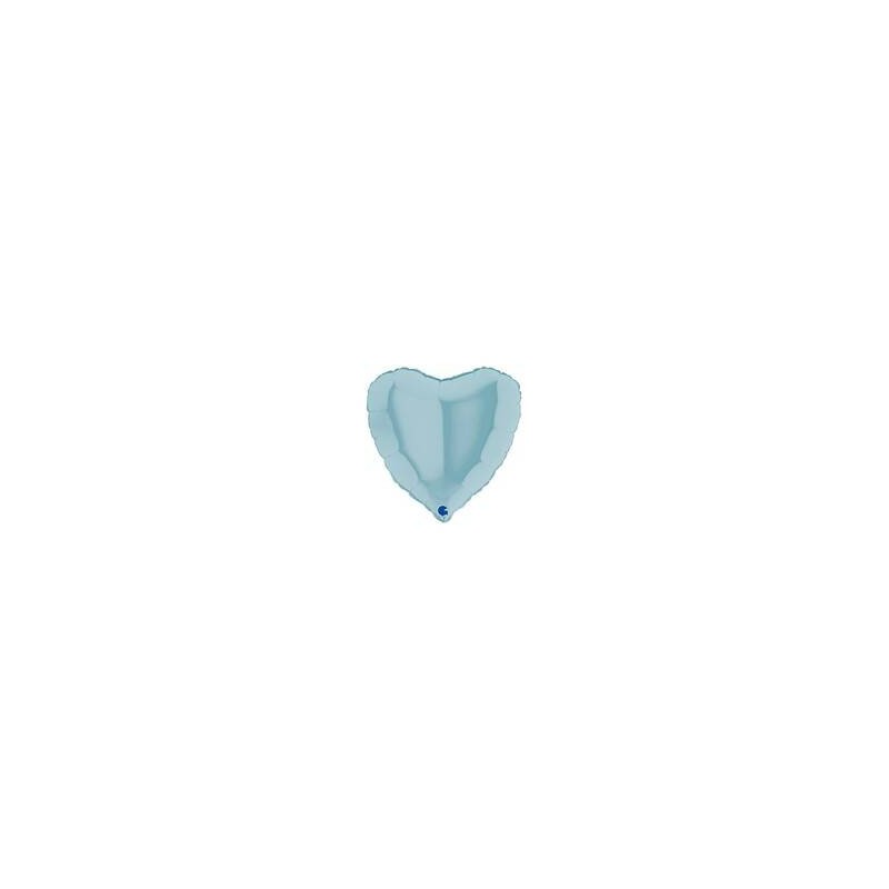 PALLONE MYLAR CUORE 18 45cm PASTEL BLU