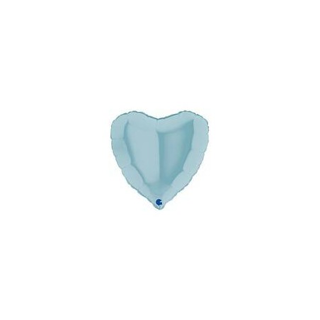 PALLONE MYLAR CUORE 18 45cm PASTEL BLU