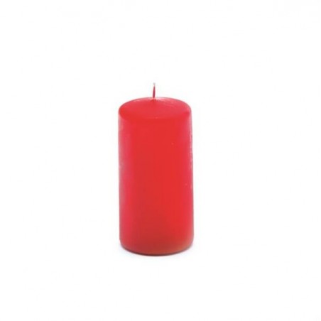 MOCCOLO TONDO CERA ROSSO LUCIDO 6x12cm