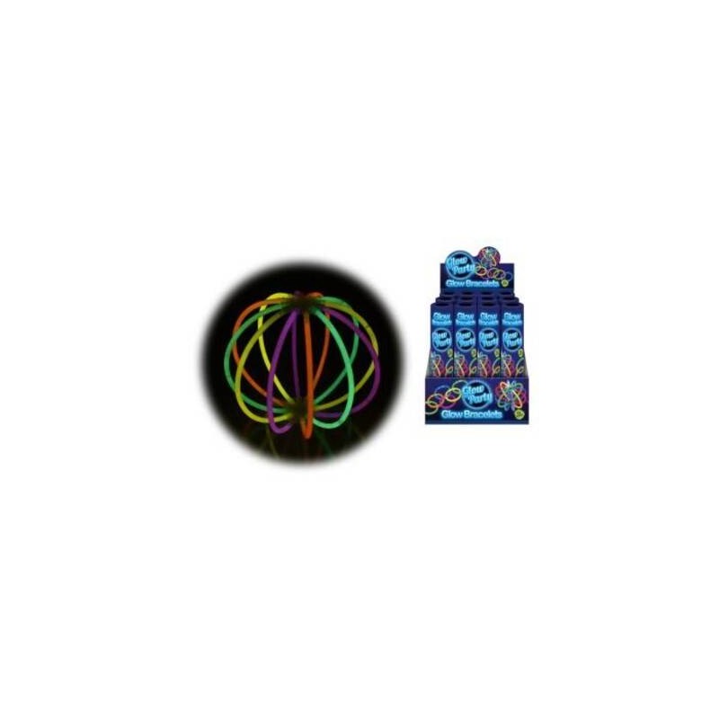 BRACCIALETTI FLUORESCENTI GLOW TUBO 50pz
