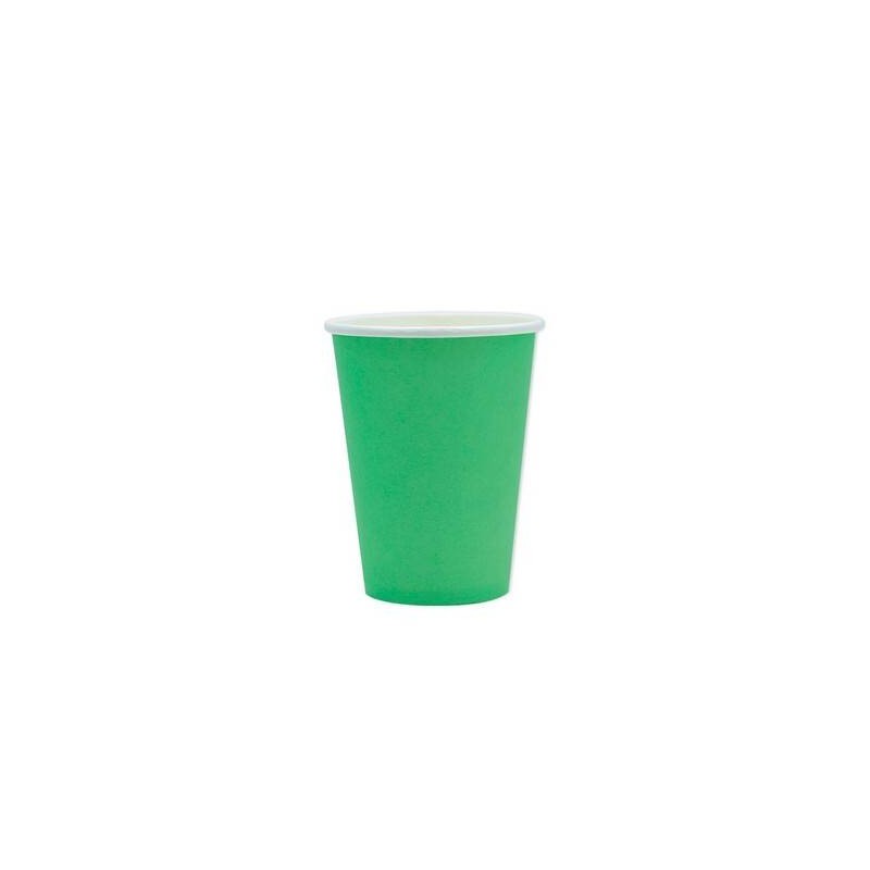 BICCHIERI 200cc ECOLOR BIODEGRADABILI VERDE 25pz
