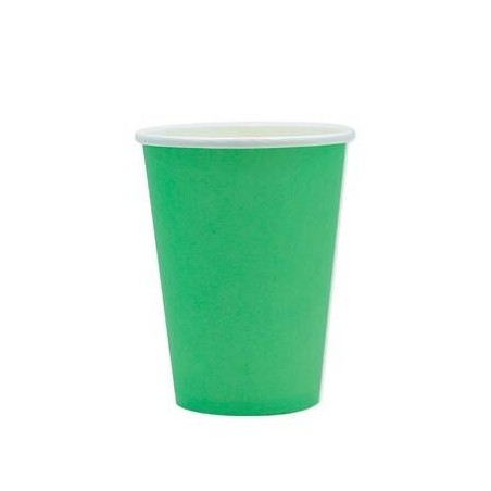 BICCHIERI 200cc ECOLOR BIODEGRADABILI VERDE 25pz