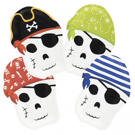 PIATTI PIRATES 26x19cm ASSORTITI 8pz