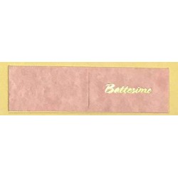 BIGLIETTI BOMBONIERA BATTESIMO ROSA 20pz 1326