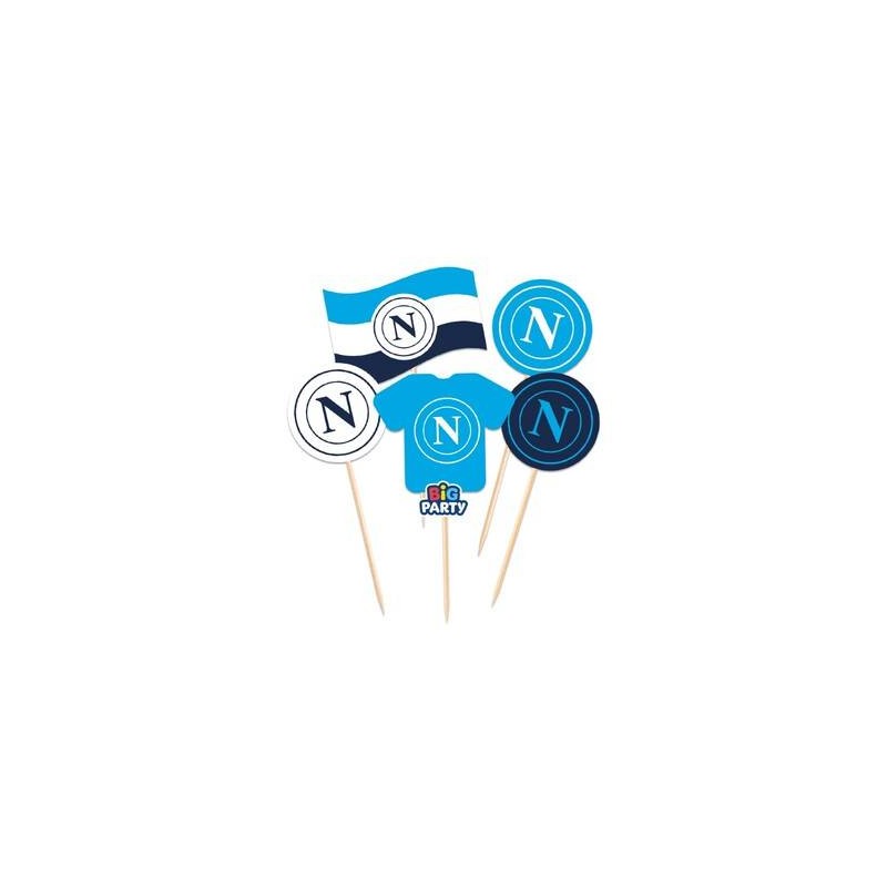 SET MINI CAKE TOPPER NAPOLI 5pz