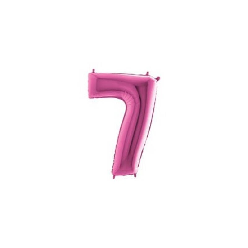 PALLONE NUMERO 7 MYLAR 102cm 40 FUCSIA