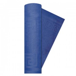 TOVAGLIA ROTOLO 1,20x5mt DAMASCATA BLU BIG PARTY