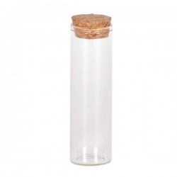 PROVETTA VETRO TAPPO SUGHERO H.10x3cm 6pz