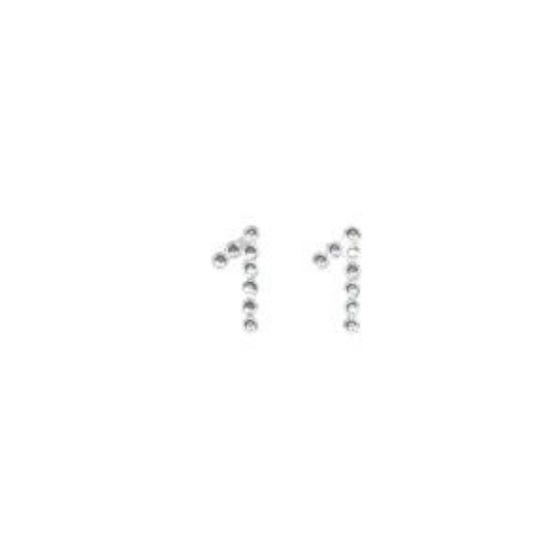 NUMBER 1 DIAMONDS STICKERS 9X12cm 25pz