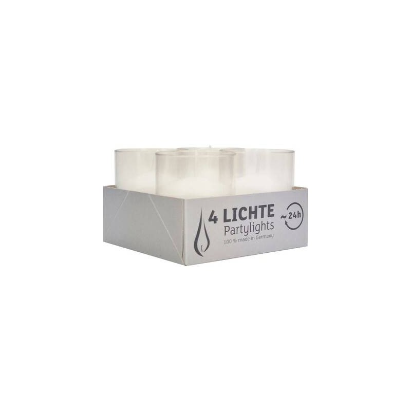 CANDELA PARTYLIGHTS ø5x6,5cm BIANCA 4pz