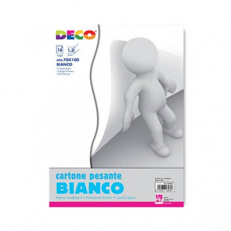 CARTONE PESANTE BIANCO/BIANCO SPESSORE 1,3mm 70x100cm
