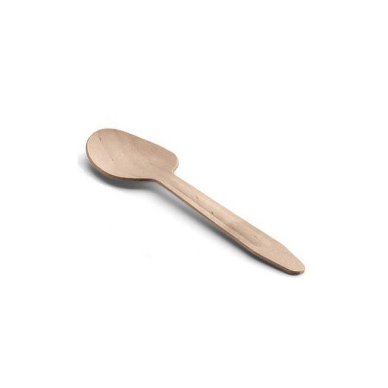 CUCCHIAI LEGNO ECOFRIENDLY 16cm 100pz USOBIO