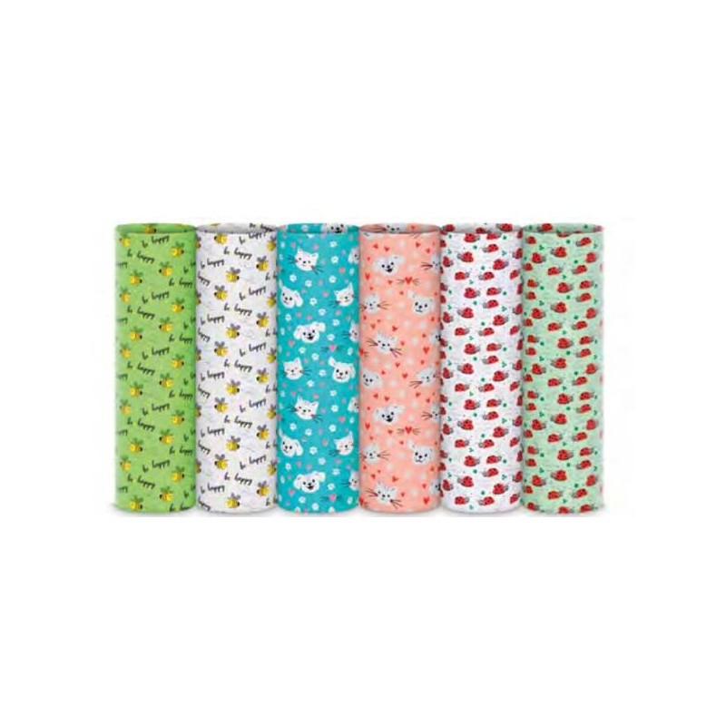 CARTA REGALO ROTOLO ECO PICCOLI AMICI 0,7x2mt ASS.TI 1pz