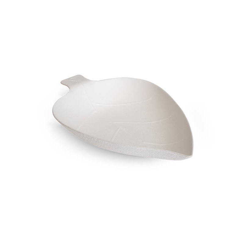 MINI PIATTINO FOGLIA POLPA 25ml 9x7cm 25pz BIO COMPOSTABILE