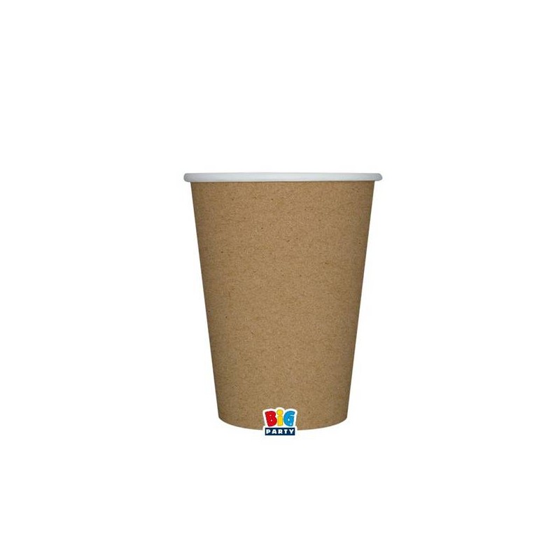 BICCHIERI 200cc ECOLOR BIODEGRADABILI KRAFT 25pz