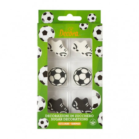 DECORAZIONI IN ZUCCHERO GOAL 6pz DECORA