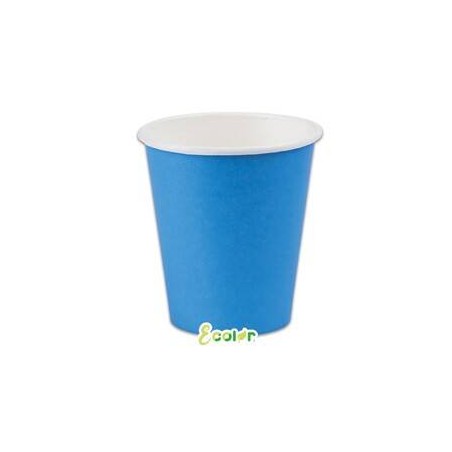 BICCHIERI 200cc ECOLOR BIODEGRADABILI TURCHESE 25pz