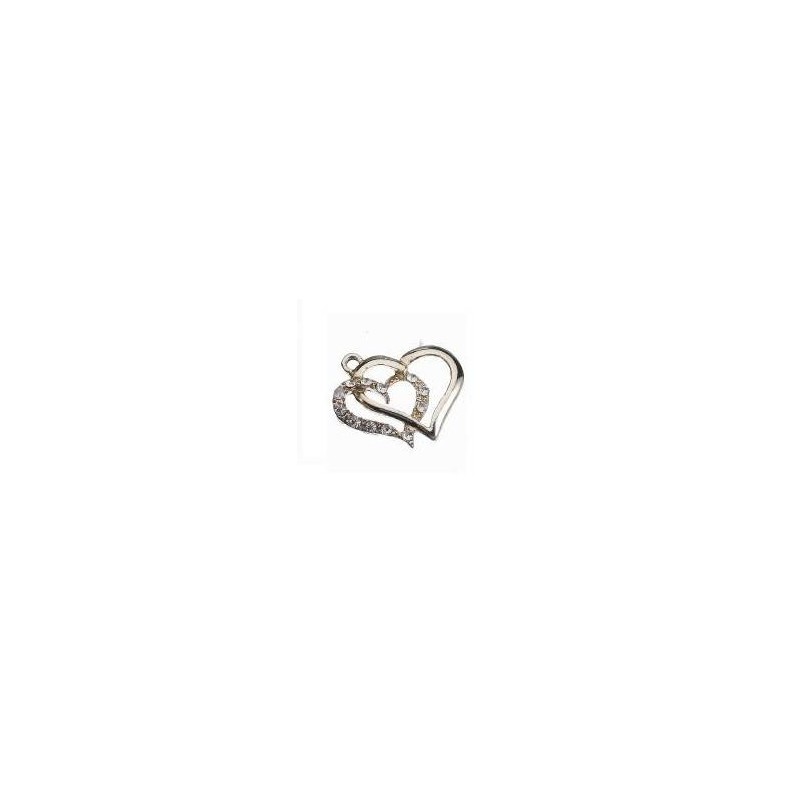 APPLICAZIONE DOPPIO CUORE ORO 3cm VZ48 12pz