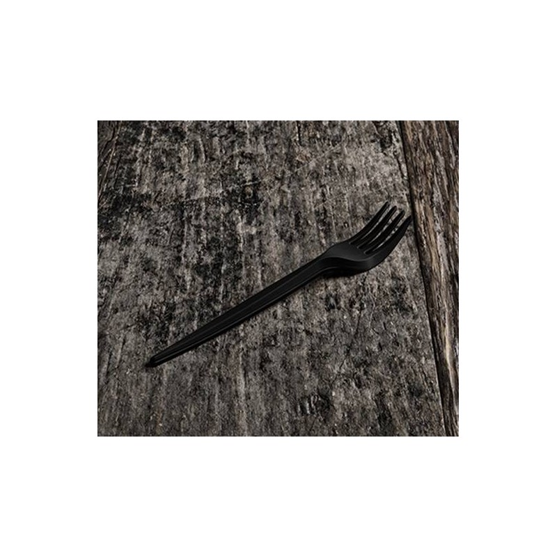 FORCHETTE MATER-BI  BIO COMPOSTABILI NERO 100pz USOBIO