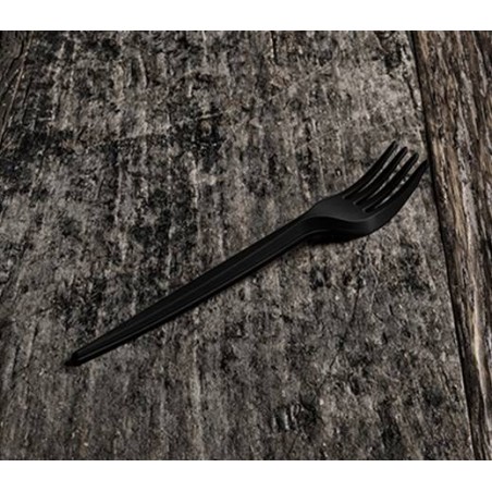 FORCHETTE MATER-BI  BIO COMPOSTABILI NERO 100pz USOBIO