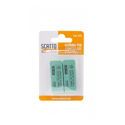 GOMMA NATURALE VERDE 2pz BLISTER SCATTO