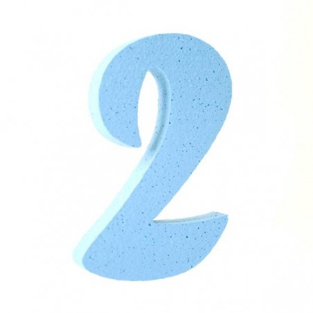 NUMERO POLISTIROLO PASTELLO mm120x90 2 CELESTE