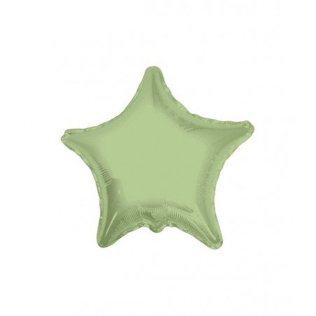 PALLONE MYLAR STELLA VERDE OLIVA ø45cm