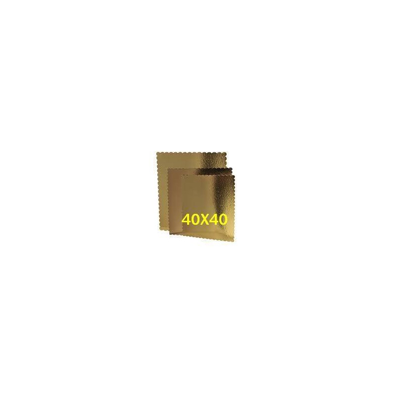 TAVOLETTA CARTONE ORO/NERO 40x40cm 1 PEZZO