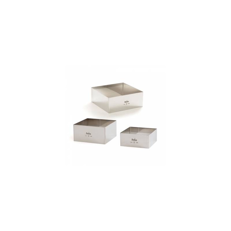 QUADRATO INOX 10x10x4,5cm