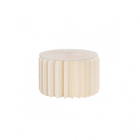 COLONNA ALZATA IN CARTA 180gr ø15 x h.10cm AVORIO con TOP IN PVC TRASPARENTE