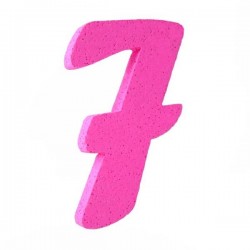 NUMERO POLISTIROLO PASTELLO mm120x90 7 FUCSIA