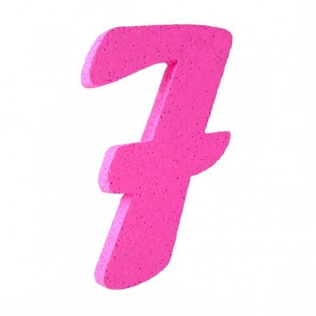 NUMERO POLISTIROLO PASTELLO mm120x90 7 FUCSIA