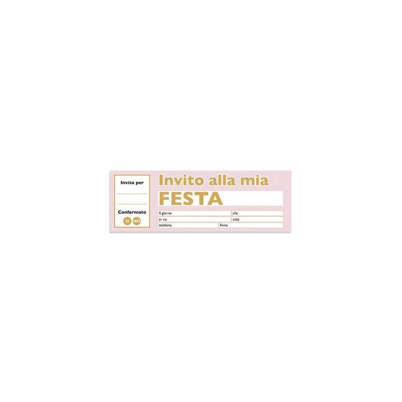 BLOCCHETTO INVITI BUON COMPLEANNO CHIC ROSA 20pz