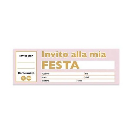 BLOCCHETTO INVITI BUON COMPLEANNO CHIC ROSA 20pz