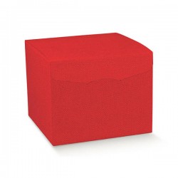 SCATOLA SEGRETO 20x20x18 LINO ROSSO