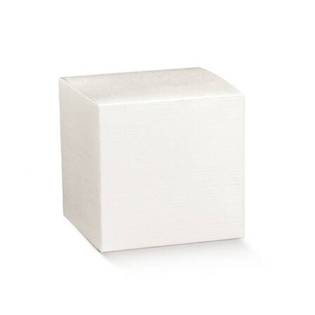 SCATOLA PIEGHEVOLE 8x8x15cm FIBRA BIANCO 10pz