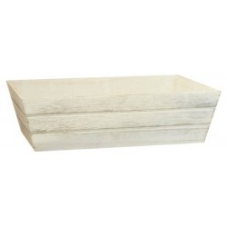 VASCHETTA LEGNO SHABBY 36x26x10,5cm CASL2449