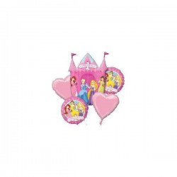 PALLONE MYLAR KIT PRINCIPESSE BOUQUET 5pz