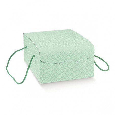 SCATOLA SEGRETO C/CORDINI 27x21x12cm MATELASSè VERDINO