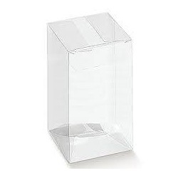 SCATOLA SCATTO PVC TRASPARENTE 10x10x19cm 10pz