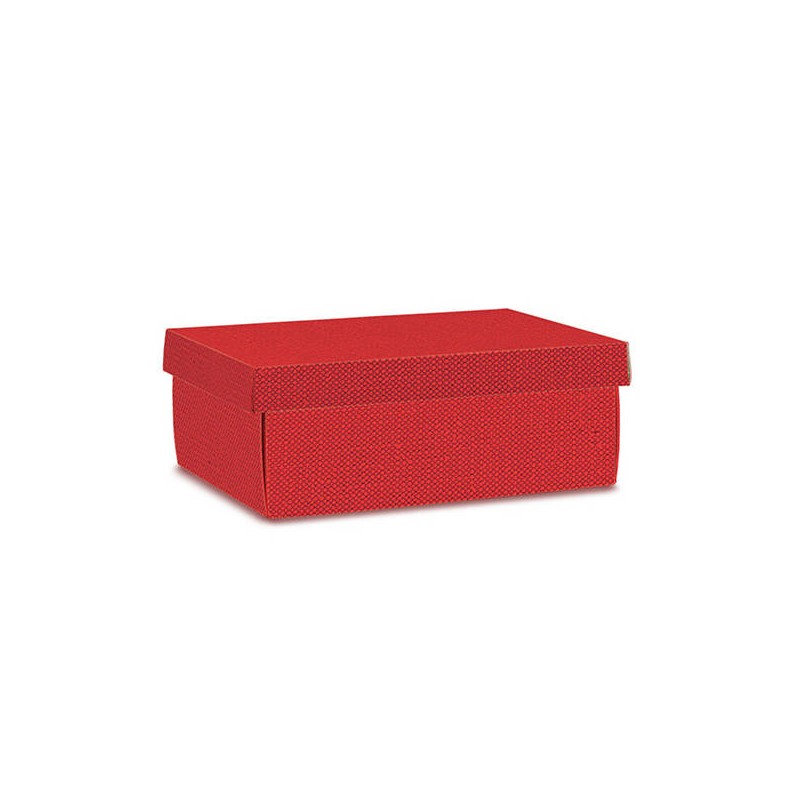 SCATOLA F/COP EASY 24x20x9,5cm LINO ROSSO