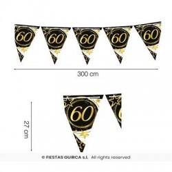 FESTONE BANDIERINE IN CARTA 60ANNI 3mt