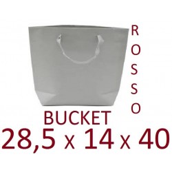 BORSA CARTA BUCKET 28,5+14x40cm ROSSO
